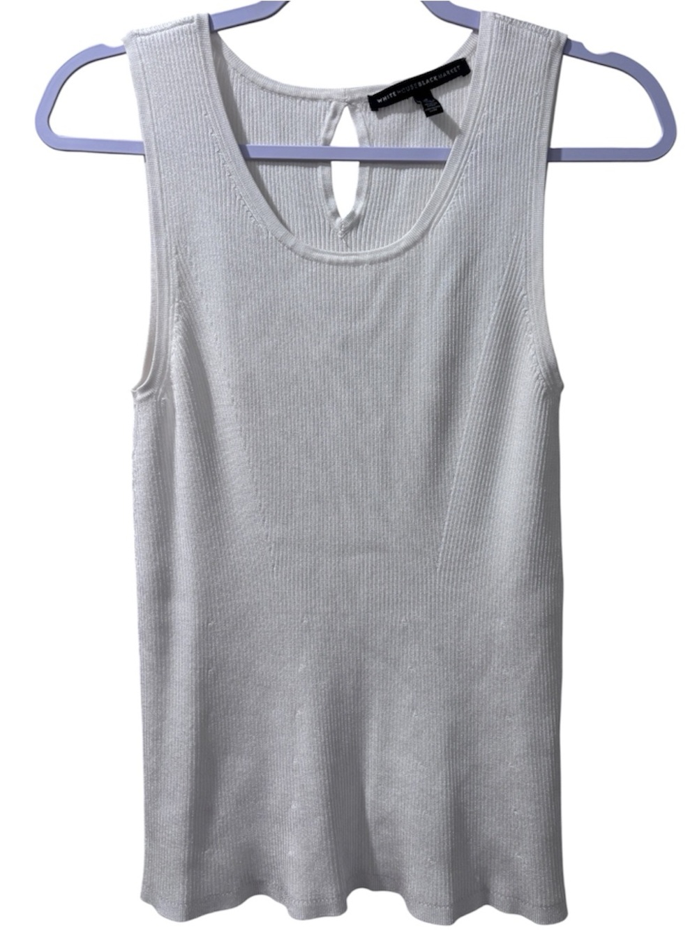 White House Black Market Ribbed Knit Tank Top